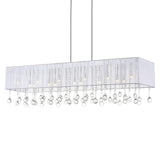 Water Drop 17 Light Drum Shade Chandelier With Chrome Finish
