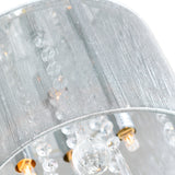 Water Drop 4 Light Chrome Flush Mount With Silver Shade