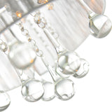 Water Drop 4 Light Chrome Flush Mount With Silver Shade