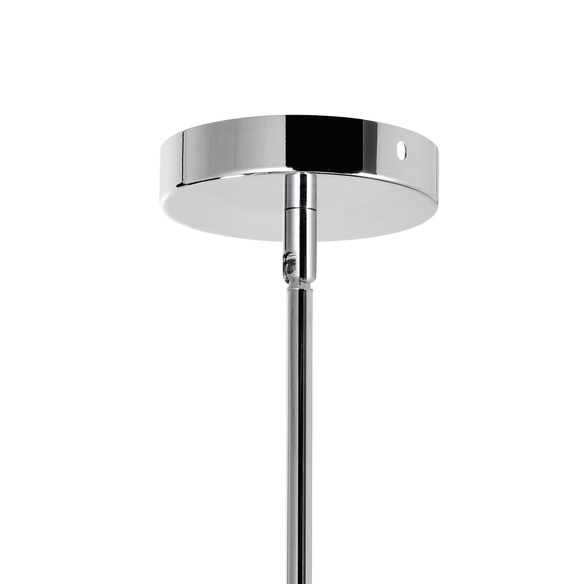 Water Drop 6 Light Chrome Chandelier With Black Shade