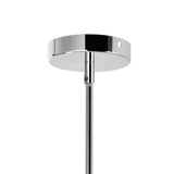Water Drop 6 Light Chrome Chandelier With Black Shade