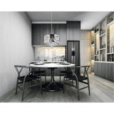 Eternity 9 Light 22in Chrome Drum Shade Chandelier