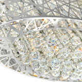 Eternity 8 Light 32in Chrome Drum Shade Chandelier