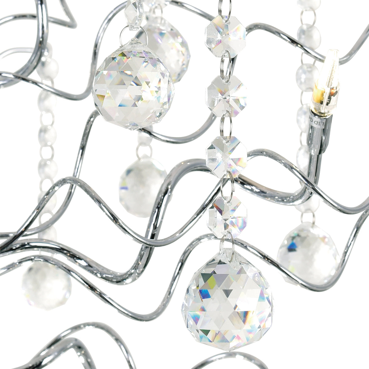Cherry Blossom 48 Light Chandelier With Chrome Finish