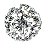 Swivel 13 Light 22in Chrome Flush Mount