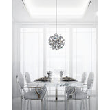 Swivel 14 Light 22in Chrome Chandelier