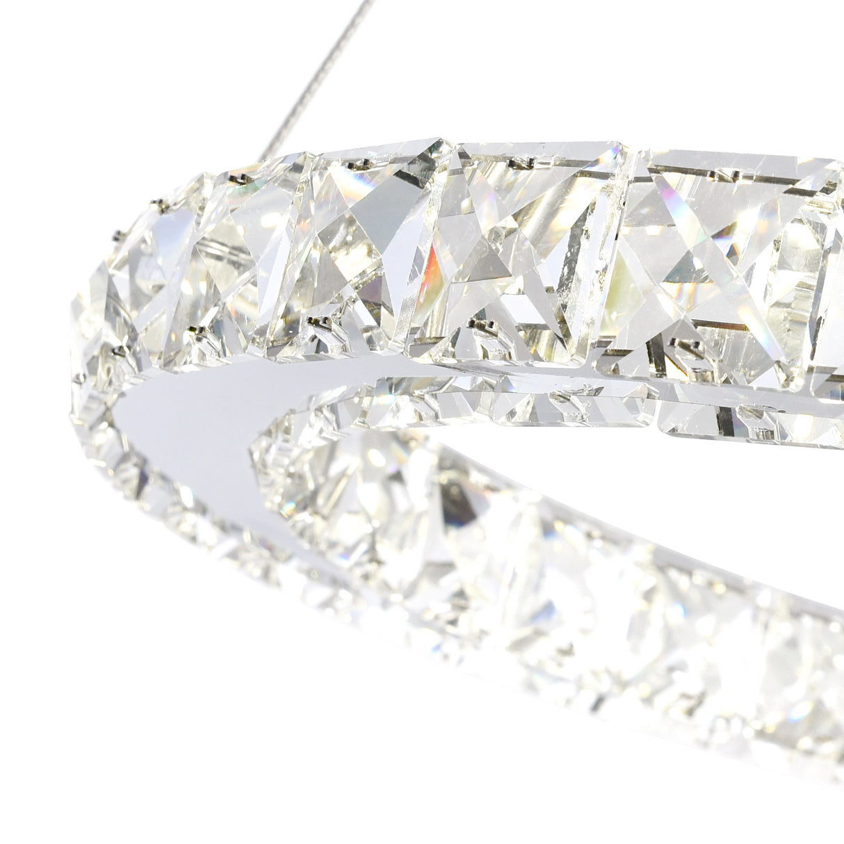 Ring Integrated LED 3-Ring 16in Chrome Chandelier