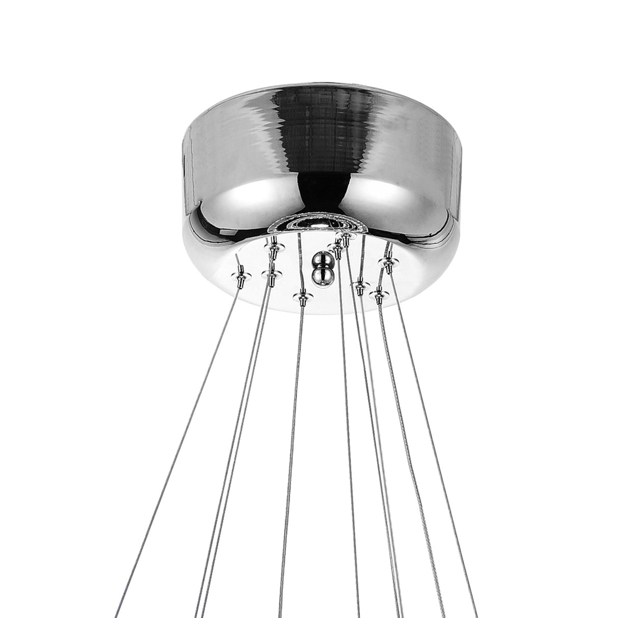 Ring Integrated LED 3-Ring 16in Chrome Chandelier