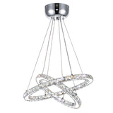 Ring Integrated LED 2-Ring 20in Chrome Chandelier