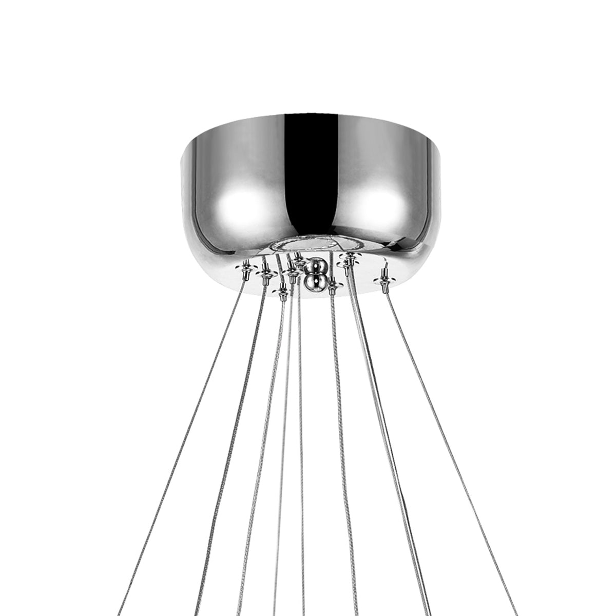 Ring Integrated LED 3-Ring 32in Chrome Chandelier