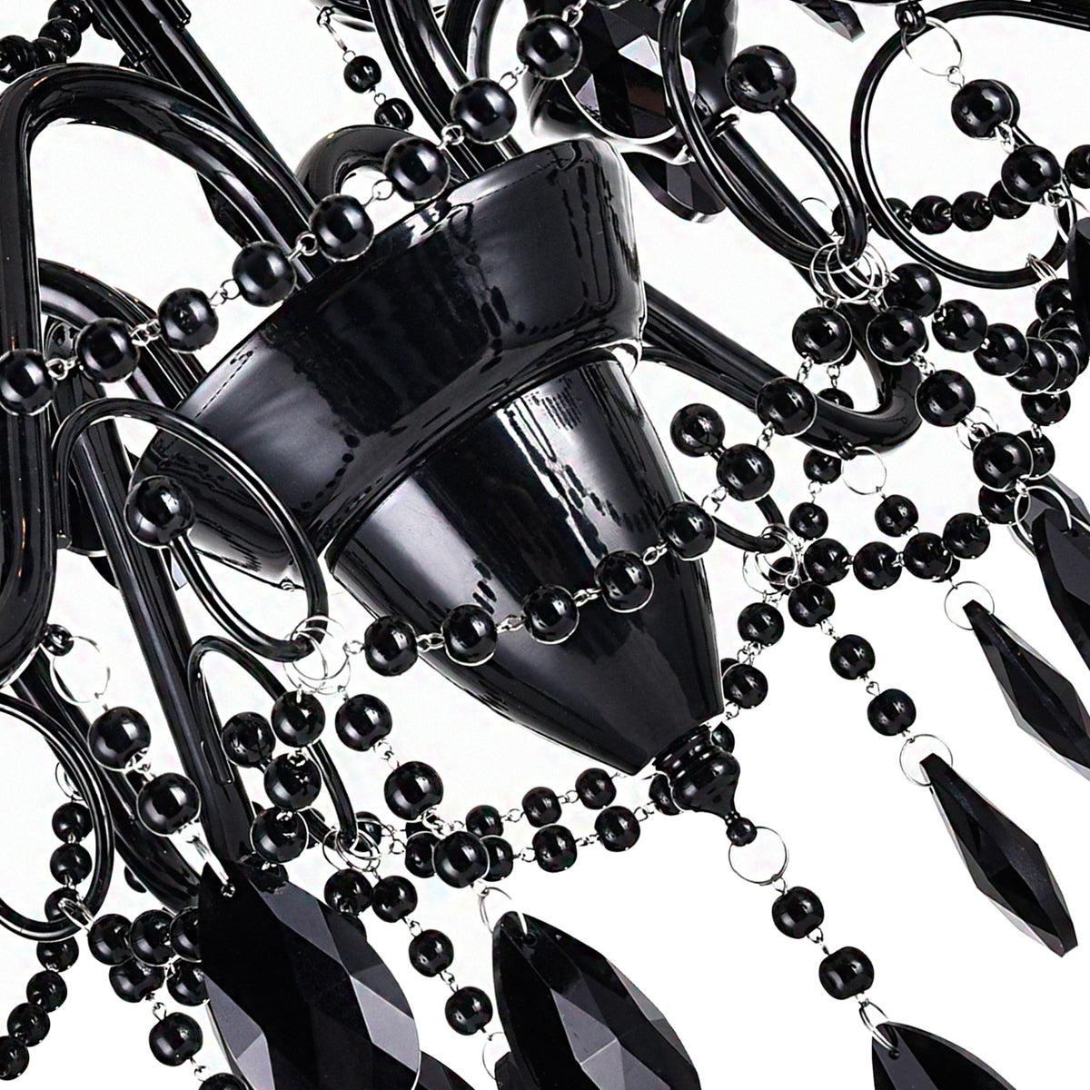 Keen 9 Light 32in Black Chandelier