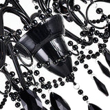 Keen 9 Light 32in Black Chandelier