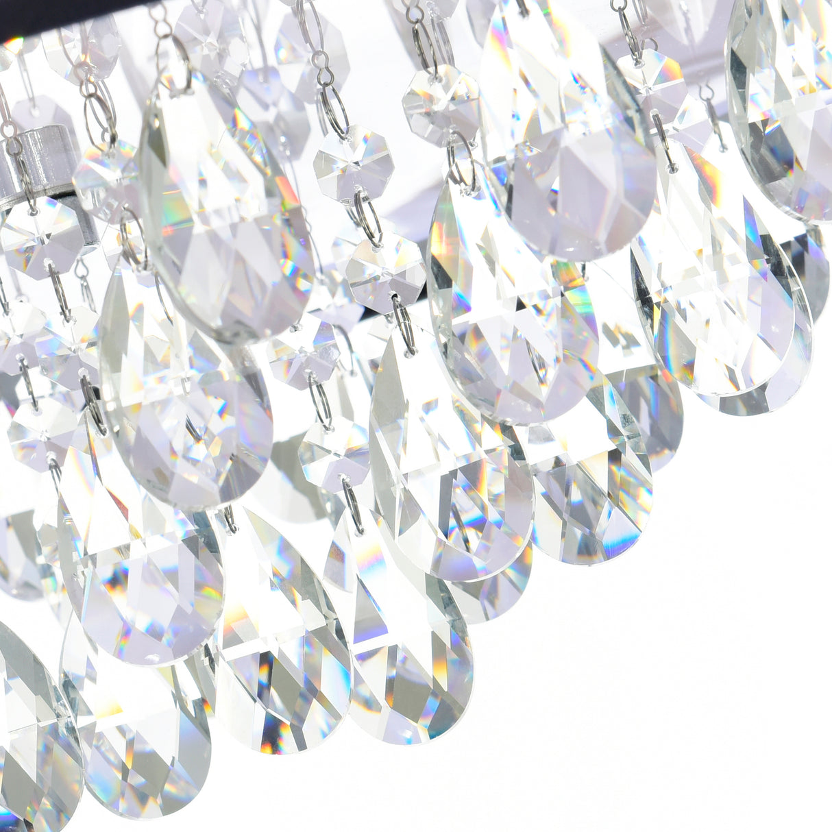 Dash 4 Light 18in Chrome Flush Mount with Black Shade