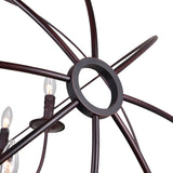 Arza 8 Light Up Chandelier With Brown Finish
