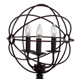 Arza 3 Light Table Lamp With Brown Finish