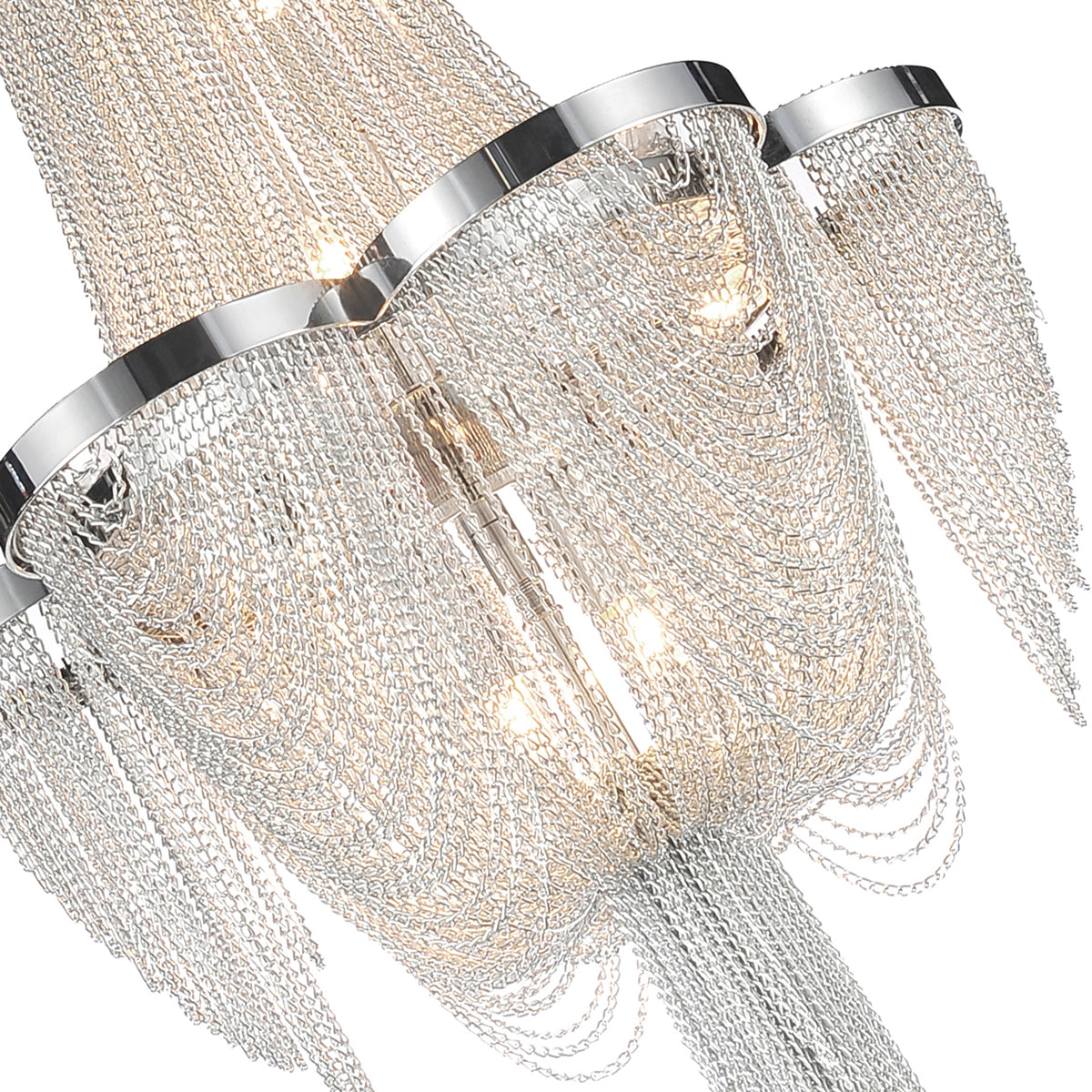 Taylor 7 Light Down Chandelier With Chrome Finish