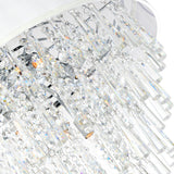 Franca 8 Light 22in Chrome Chandelier with Off White Shade