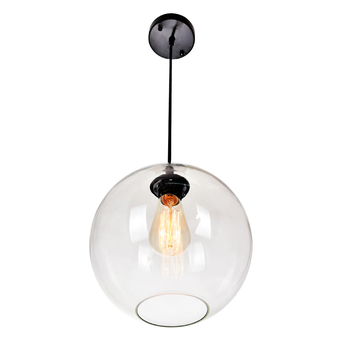 Glass 1 Light 10in Clear Down Mini Pendant