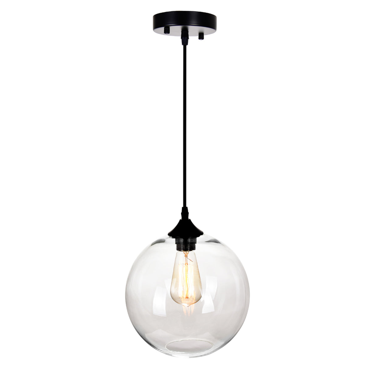 Glass 1 Light 10in Clear Down Mini Pendant