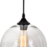 Glass 1 Light 10in Clear Down Mini Pendant