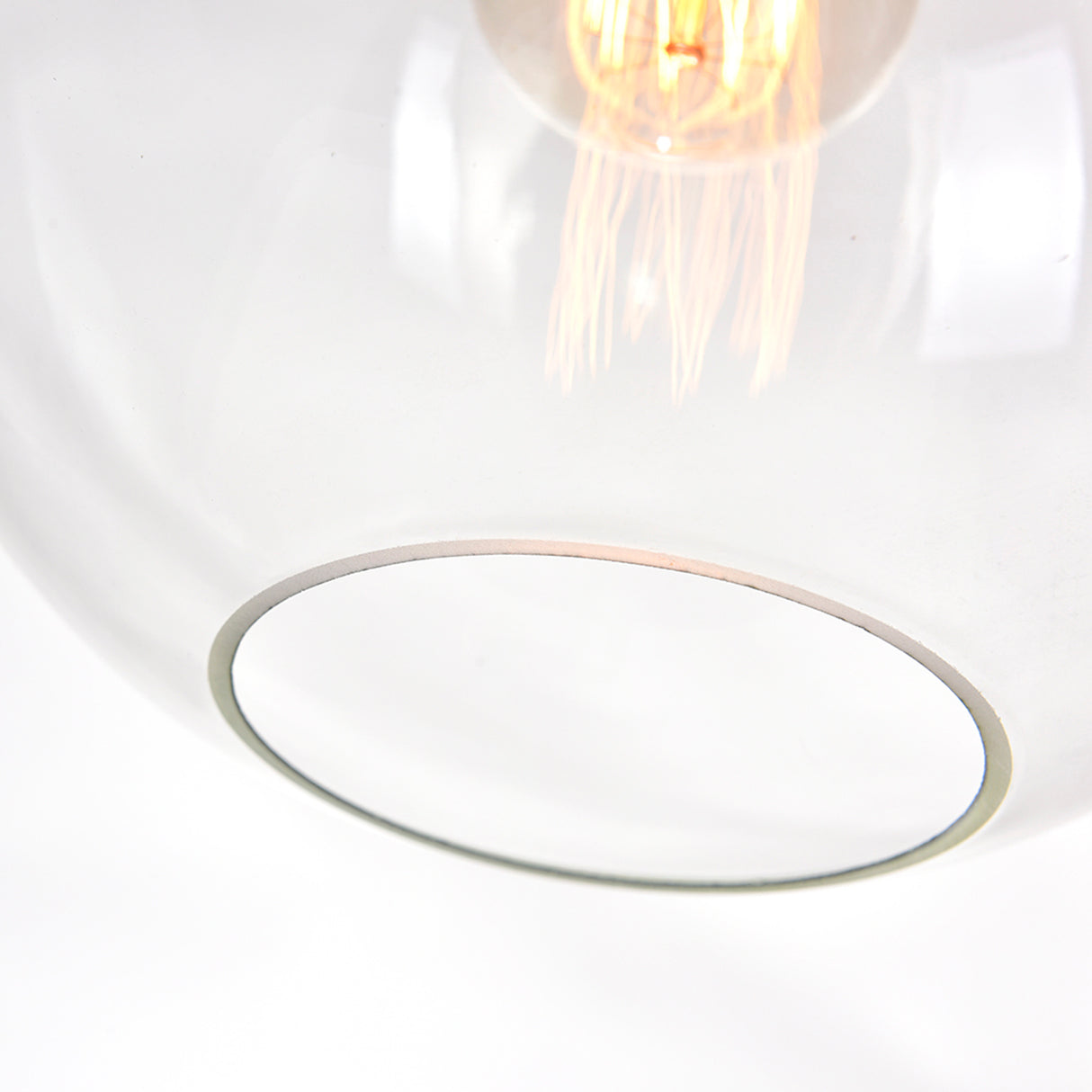 Glass 1 Light 10in Clear Down Mini Pendant
