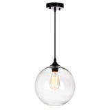 Glass 1 Light 10in Clear Down Mini Pendant