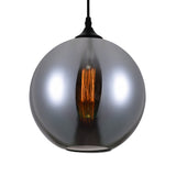 Glass 1 Light 10in Smoke Down Mini Pendant