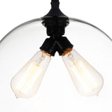 Glass 2 Light 12in Clear Down Mini Pendant
