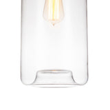 Glass 1 Light 7in Clear Down Mini Pendant
