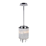 Benson 2 Light Drum Shade Mini Pendant With Chrome Finish