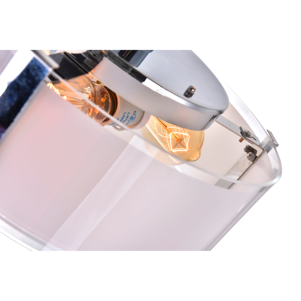 Lucie 3 Light 14in Chrome Round Drum Shade Flush Mount
