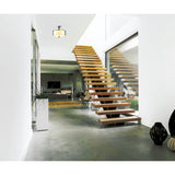 Lucie 3 Light 14in Chrome Round Drum Shade Flush Mount
