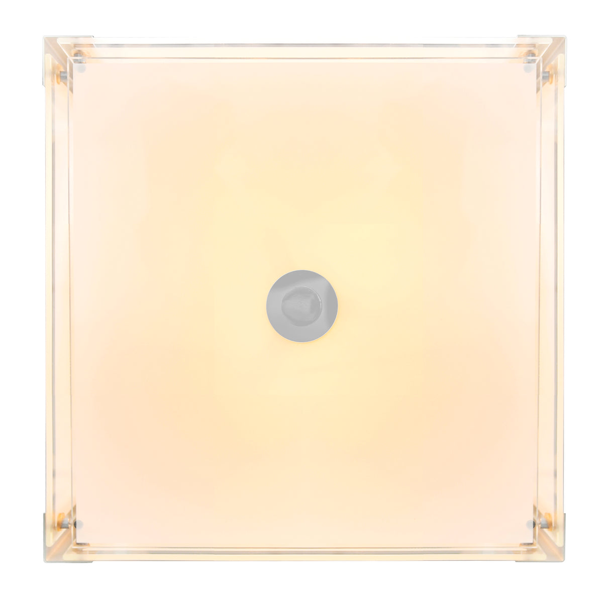 Lucie 4 Light 17in Chrome Square Drum Shade Flush Mount
