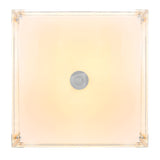 Lucie 4 Light 17in Chrome Square Drum Shade Flush Mount