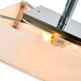 Lucie 4 Light 17in Chrome Square Drum Shade Flush Mount