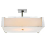 Lucie 5 Light 21in Chrome Square Drum Shade Flush Mount