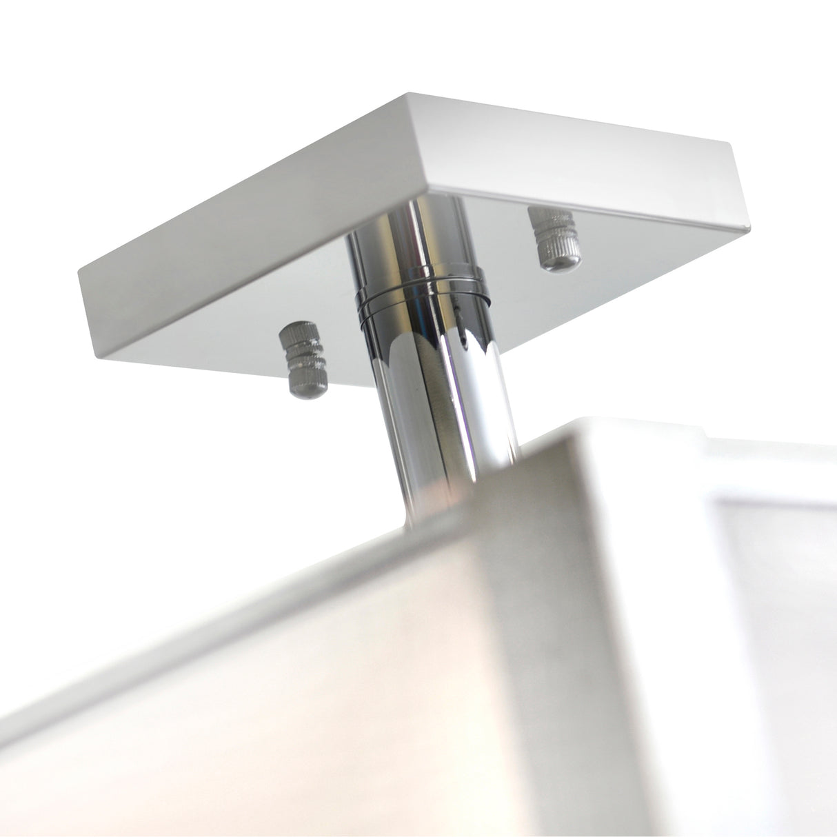 Lucie 5 Light 21in Chrome Square Drum Shade Flush Mount