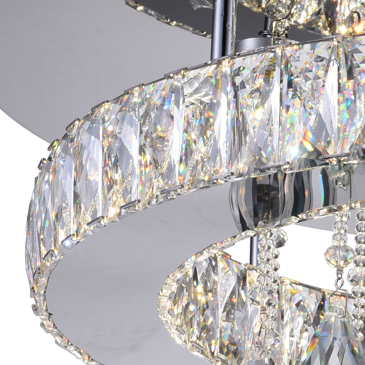 Veil Integrated LED Chrome Flush Mount