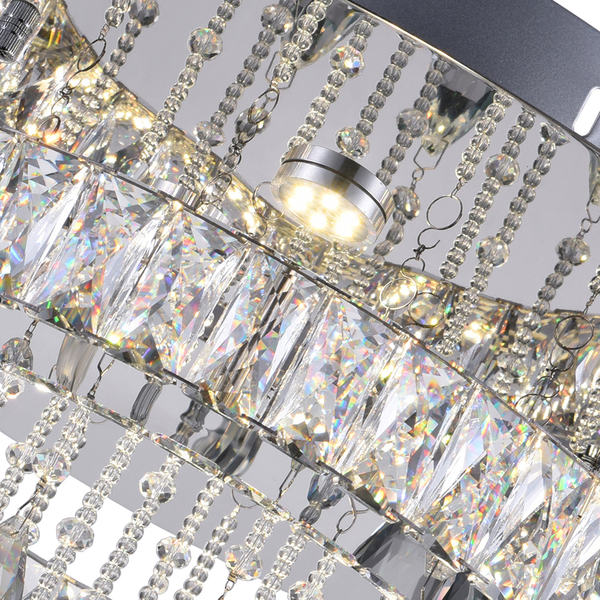 Veil Integrated LED Chrome Flush Mount