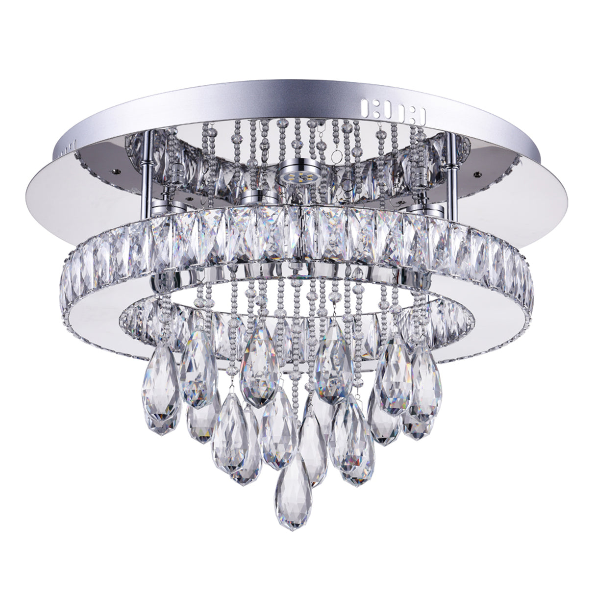 Veil Integrated LED Chrome Flush Mount