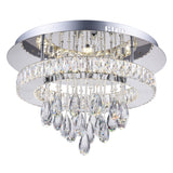 Veil Integrated LED Chrome Flush Mount