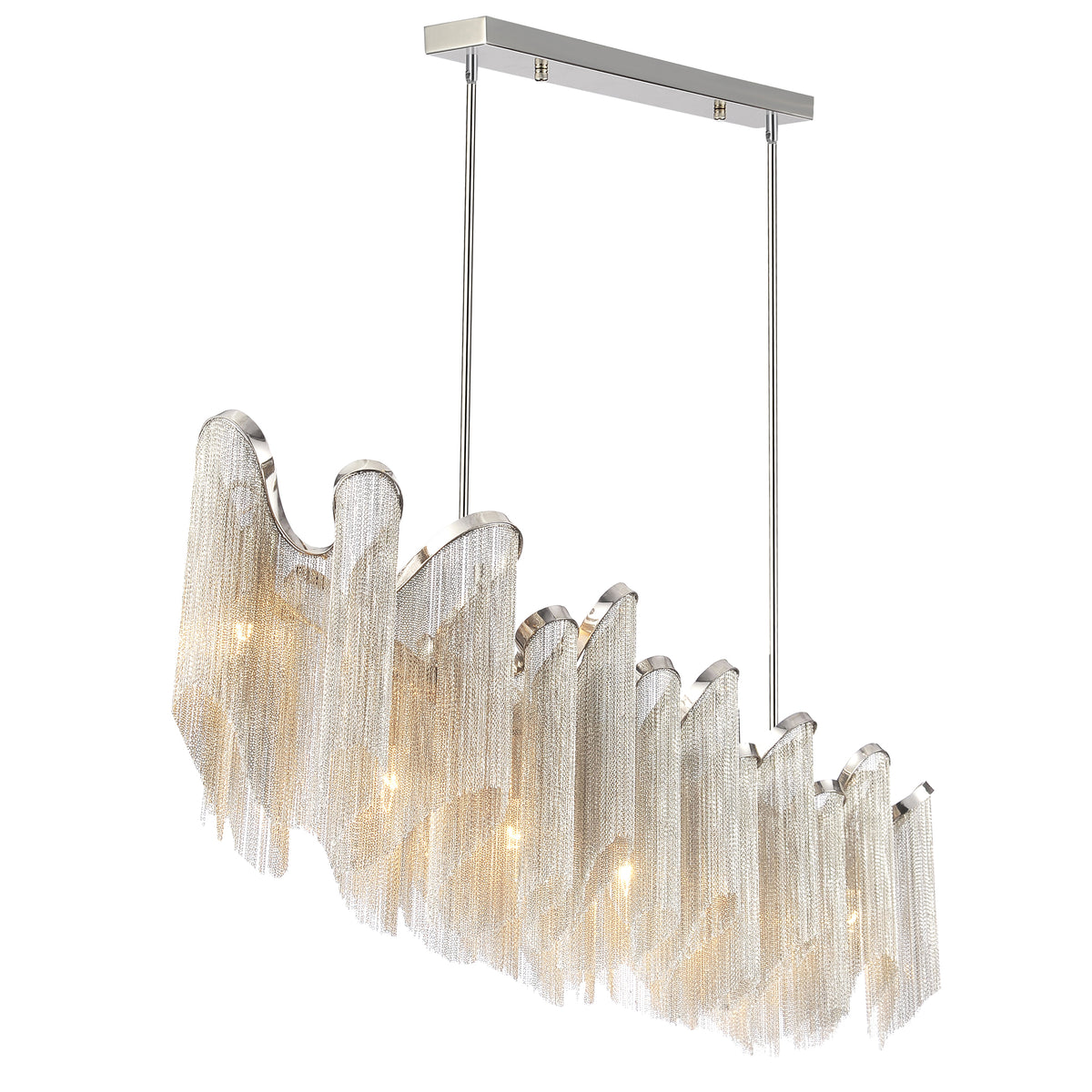 Daisy 7 Light 47in Chrome Down Chandelier