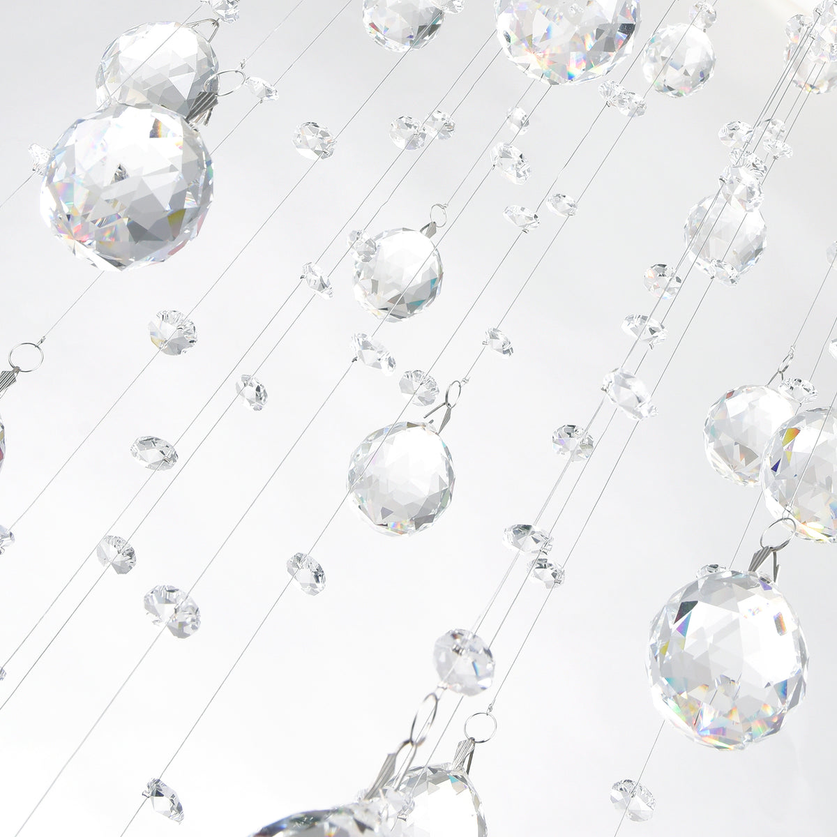 Rain Drop 3 Light 12in Chrome Chandelier