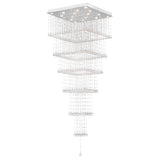 Square 16 Light Chandelier With Chrome Finish