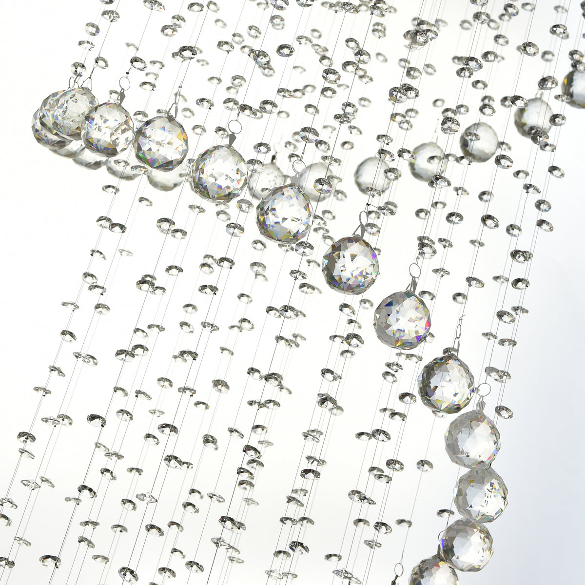 Spiral 12 Light Chandelier With Chrome Finish