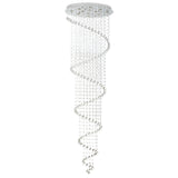 Spiral 12 Light Chandelier With Chrome Finish