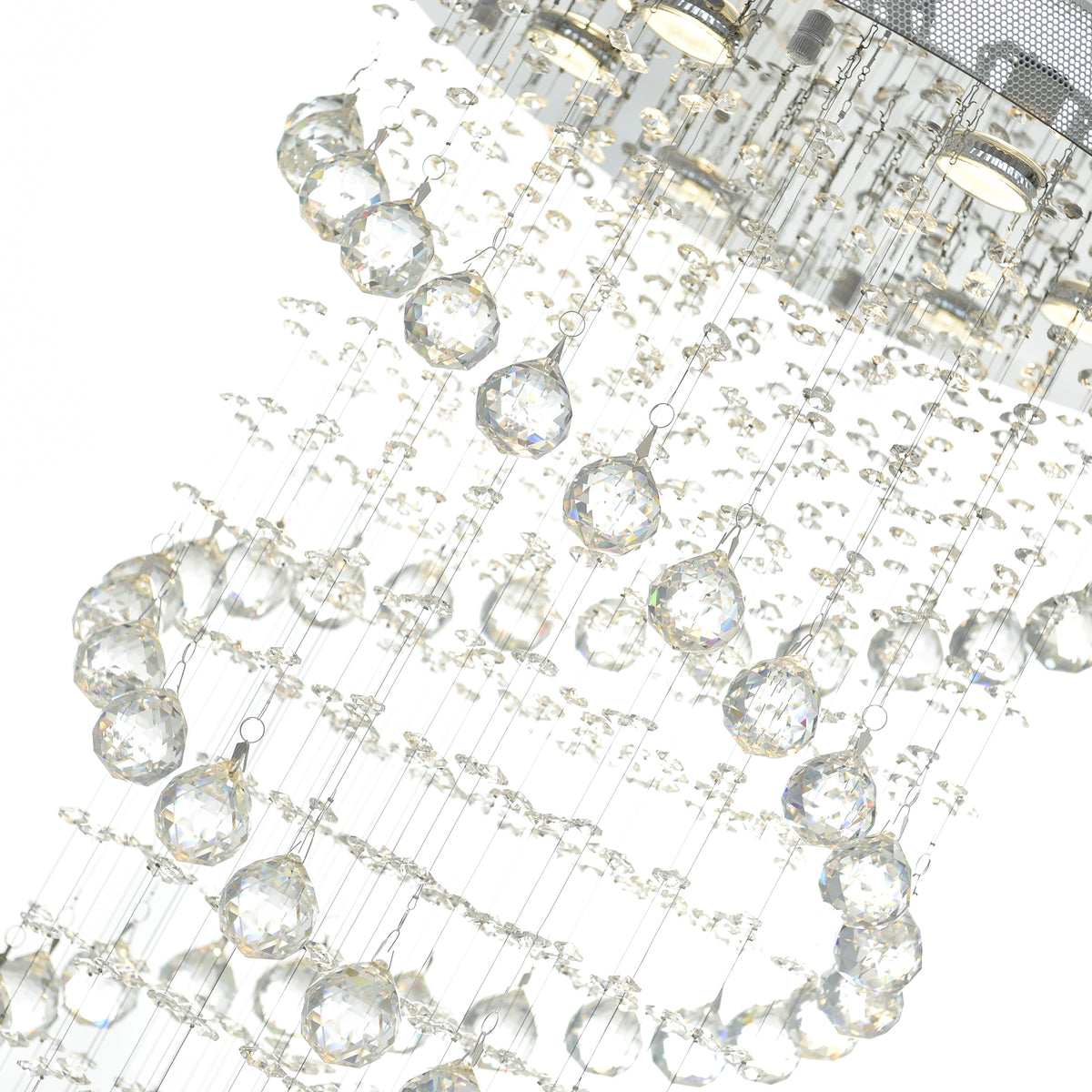 Double Spiral 6 Light 20in Chrome Chandelier