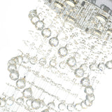Double Spiral 6 Light 20in Chrome Chandelier