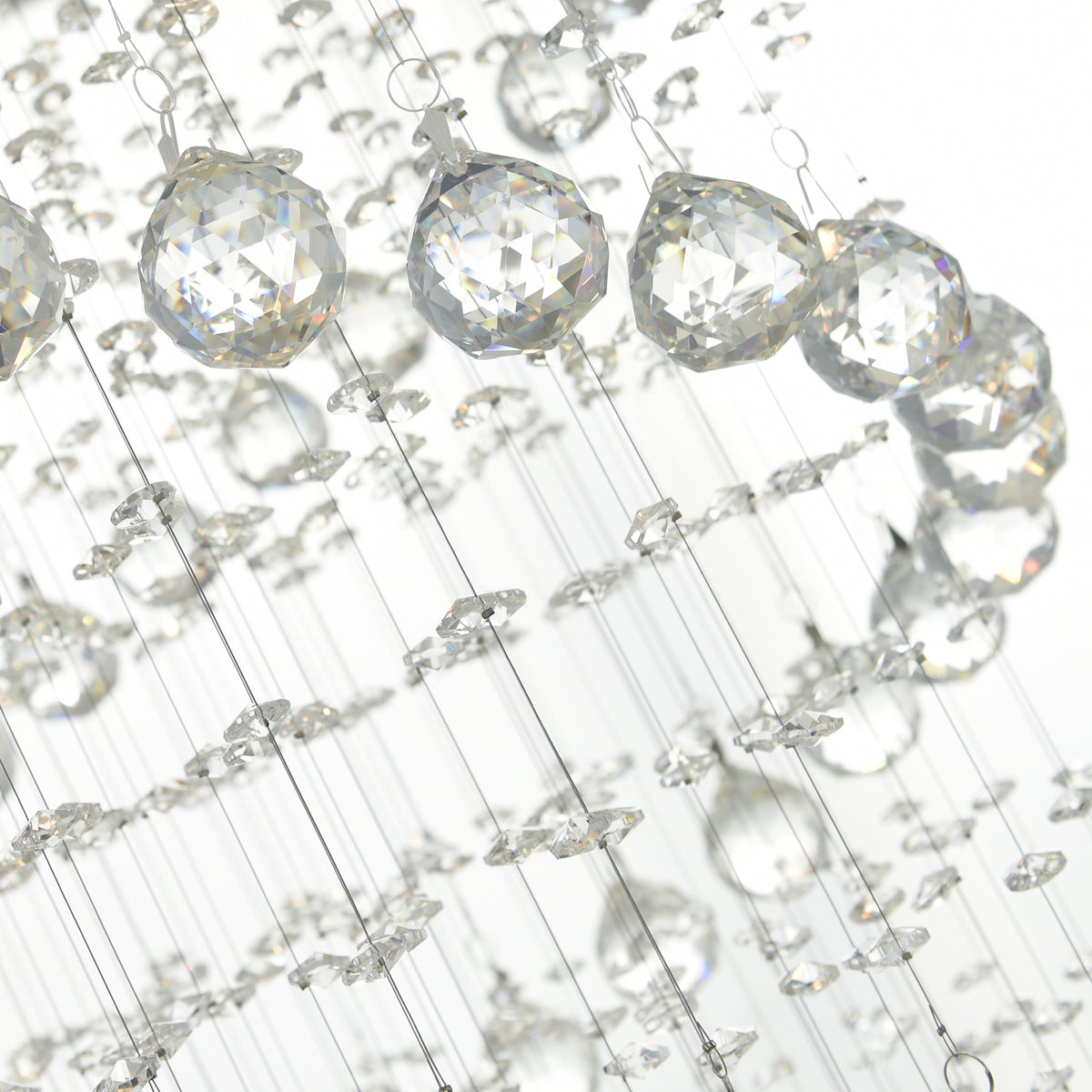 Double Spiral 6 Light 20in Chrome Chandelier