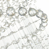 Double Spiral 6 Light 20in Chrome Chandelier